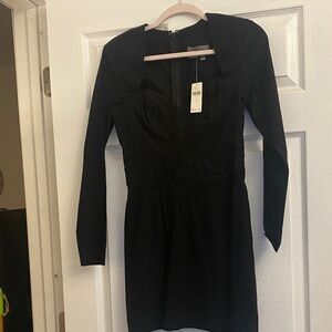 Anthropologie Trendy Black Long Sleeve Dress